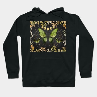 Mystic Botanical Luna Moth Hoodie